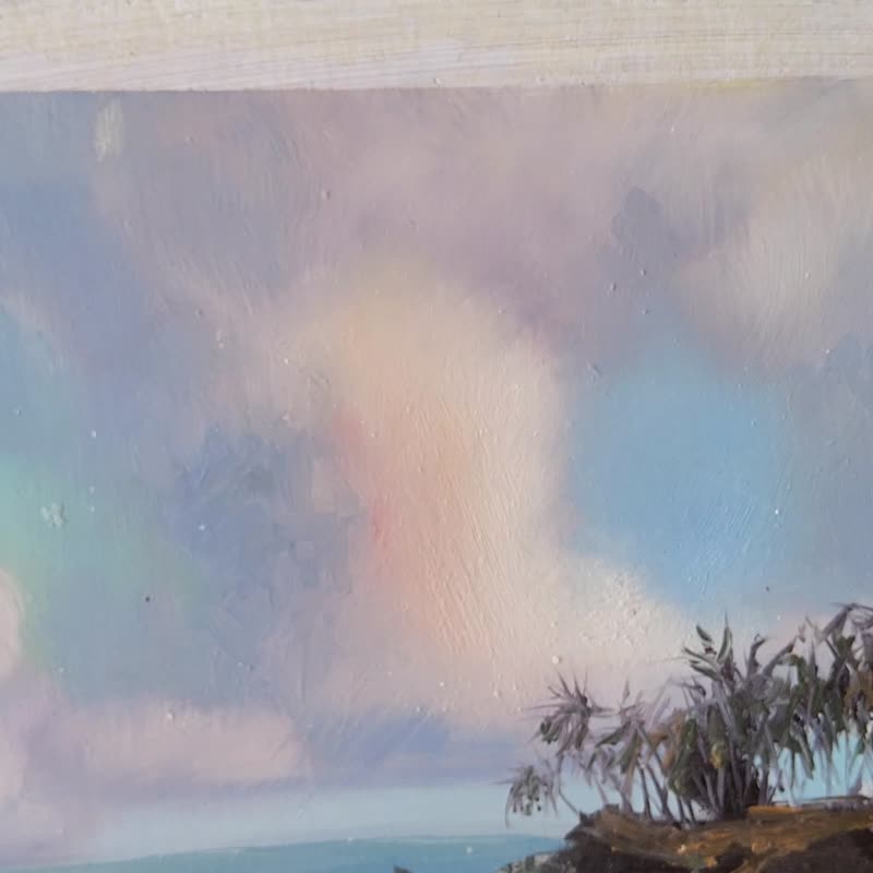 ハワイの海景画 ハワイのオリジナルウォールアート パステル
