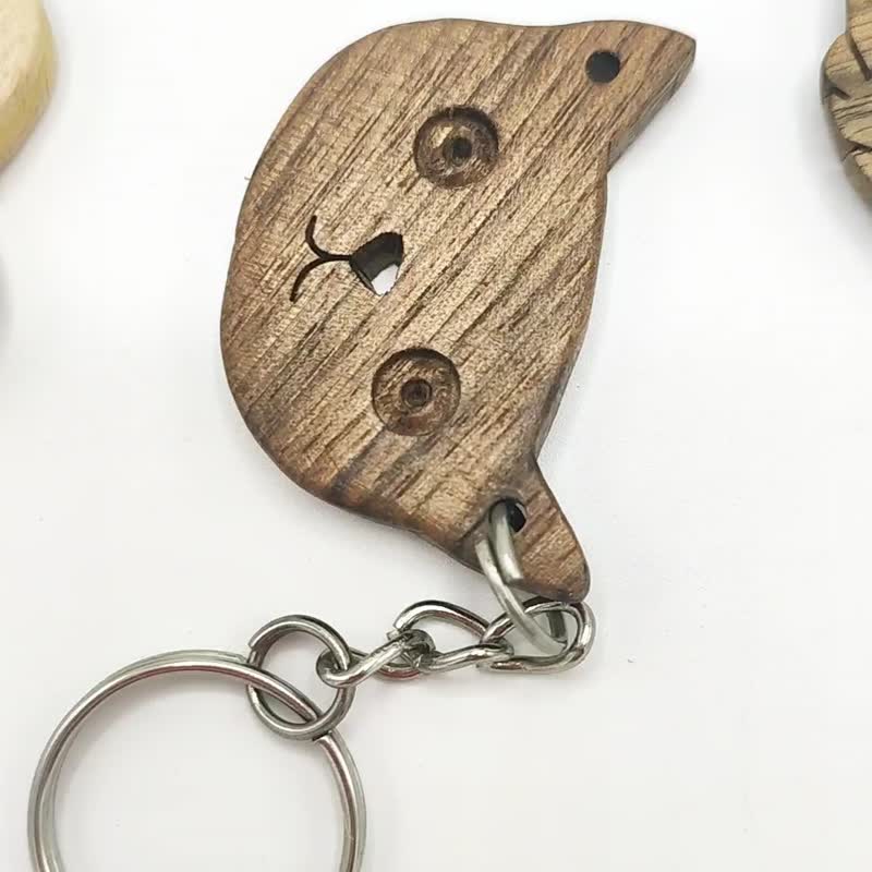 Selling a set of 10 pieces of keychains, wood, jey, animal, zoo, keychain - 鑰匙圈/鑰匙包 - 木頭 