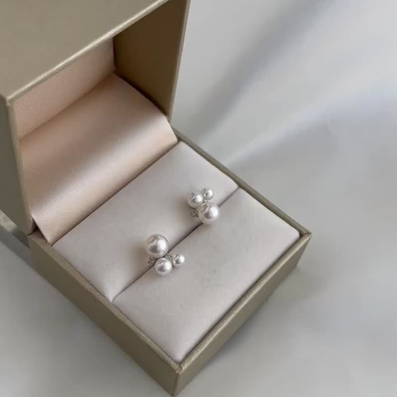 K18 Gold Akoya Pearl Earrings 4mm4.5mm6.5mm Akoya Pearl Earrings K18 Gold Akoya Pearl Earrings - Earrings & Clip-ons - Pearl White