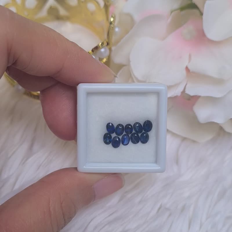 Natural heated blue sapphire 10 gemstones size 3*4 mm. total weight 1.93 cts. - Metalsmithing/Accessories - Gemstone Blue