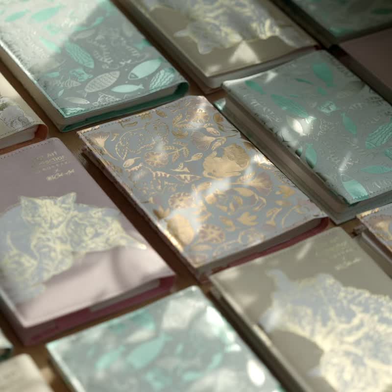 貓咪藝術收藏書衣 滾動 - 書衣/書套 - 紙 橘色