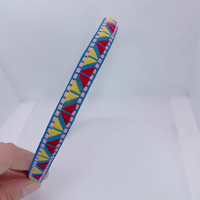 手工塑形減壓髮箍織帶-海豹 - 髮箍/髮帶 - 繡線 