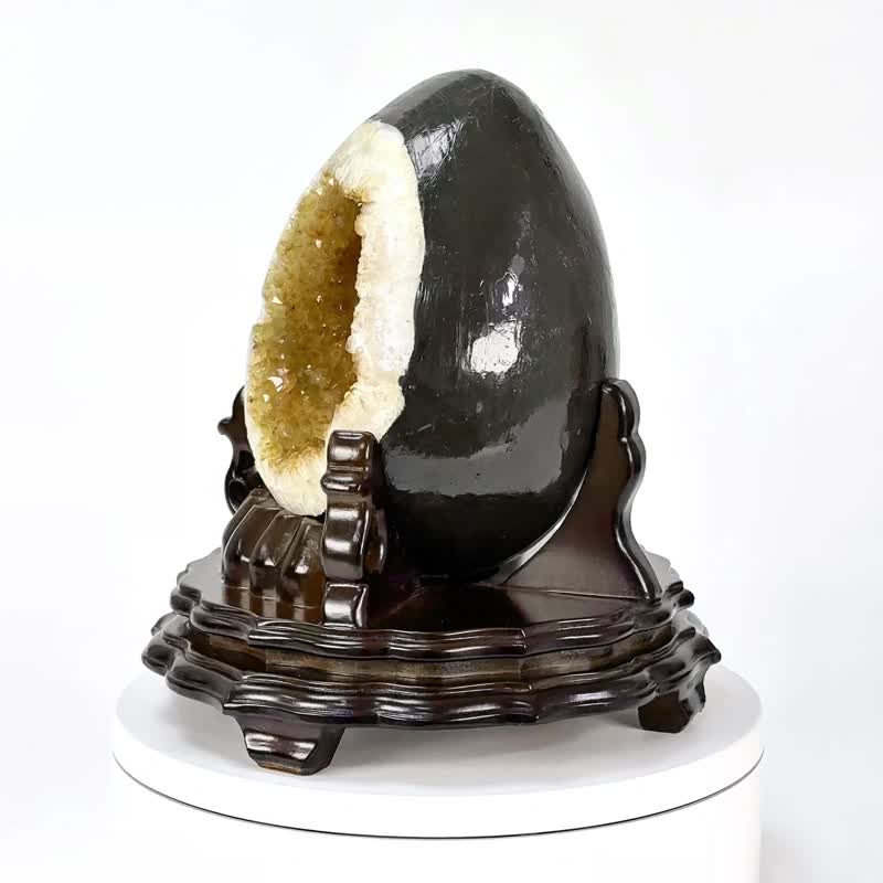 巴西黃晶洞 042500 - 擺飾/家飾品 - 水晶 黃色