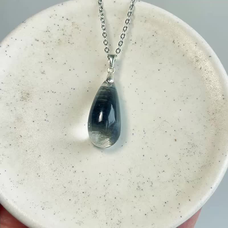 寶石系 天然礦石 藍線石 深海藍 925純銀 項鍊 - 項鍊 - 寶石 藍色