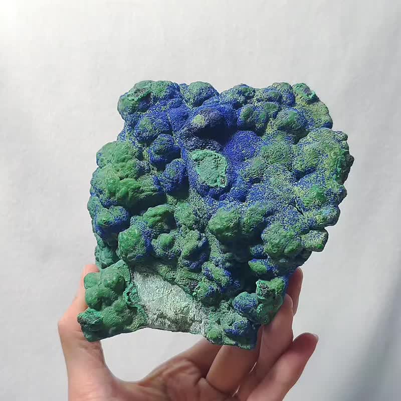 稀有頂級 藍銅礦 鳳凰石 矽孔雀石 原礦擺件 風水 收藏 單品 禮物 - 擺飾/家飾品 - 寶石 綠色