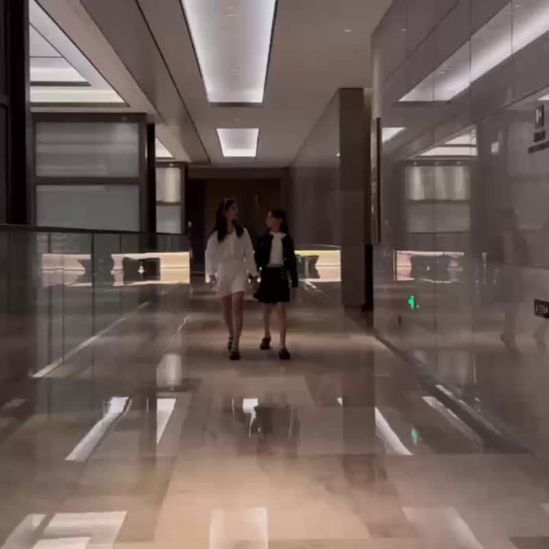 女童黑色皺鏡亮面小皮鞋金屬鏈條裝飾英倫風厚底樂福鞋 - 男/女童鞋 - 人造皮革 黑色