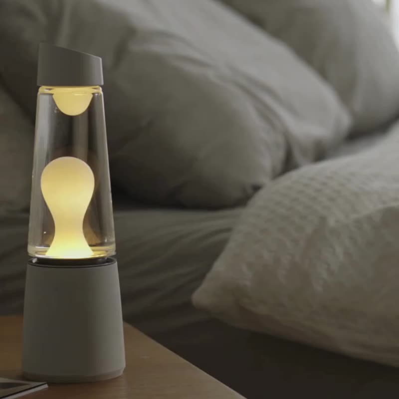 Aroma Lava Worry Relaxation Slow Lamp Lava Lamp, Essential Oil Diffuser 2 in 1 - น้ำหอม - แก้ว สีกากี