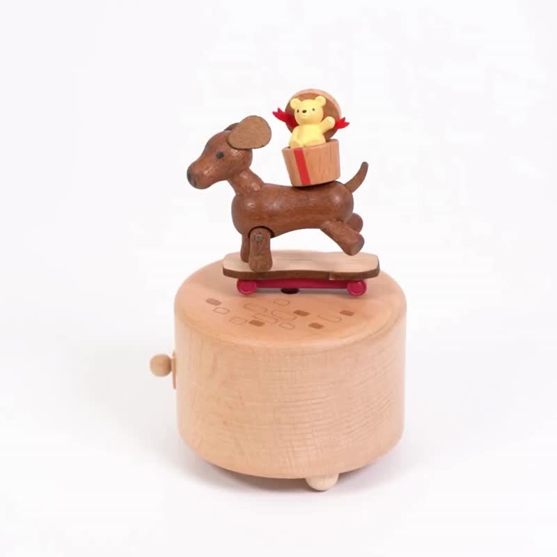 【Skateboard Delivery】Wiggled Moving Music Box | Wooderful life - Items for Display - Wood Multicolor