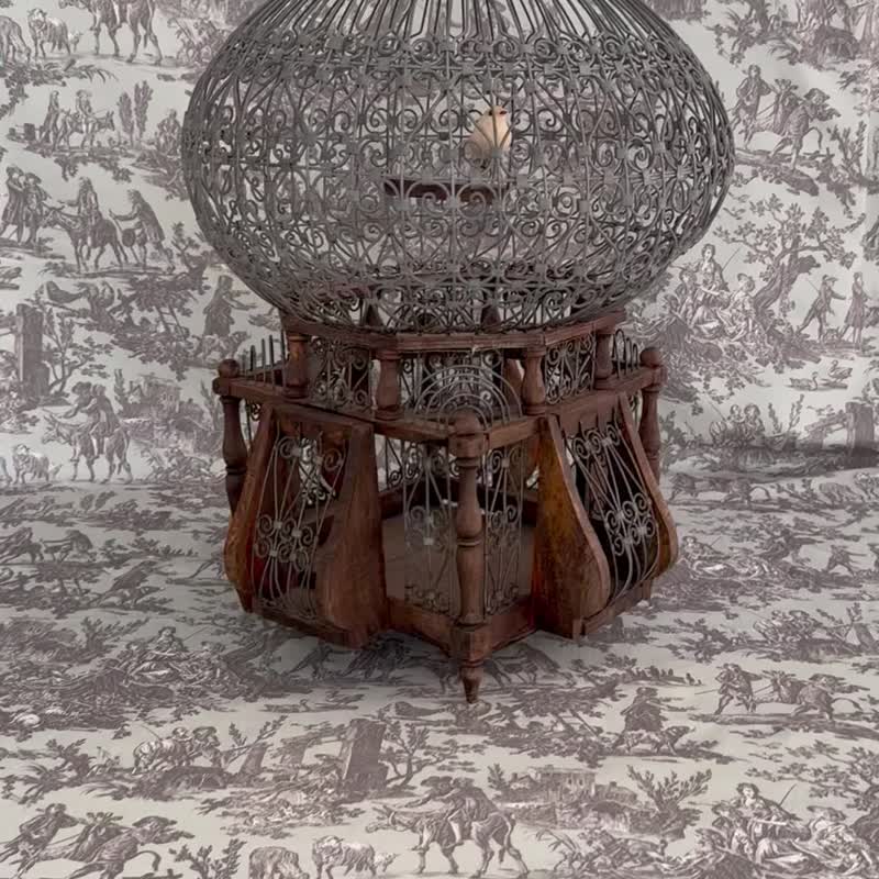 40732-Stunning French antique birdcage - Items for Display - Other Materials 