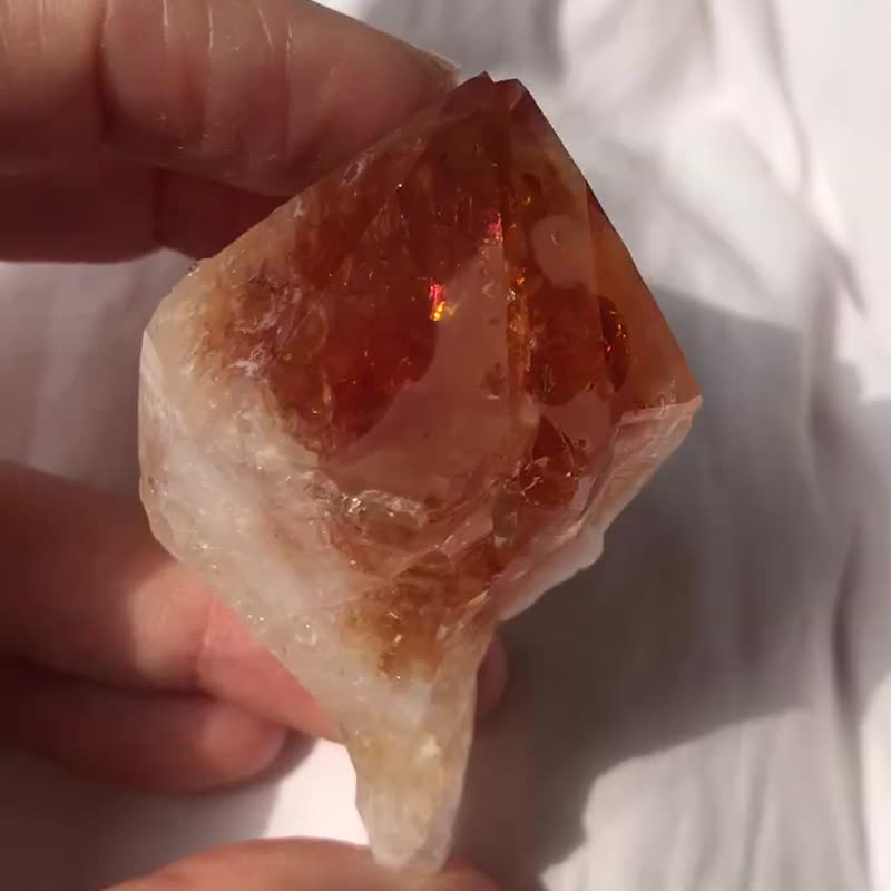 Twin high-quality Brazilian citrine citrine scepter yellow phosphorite crystal raw stone crystal - Items for Display - Crystal Yellow
