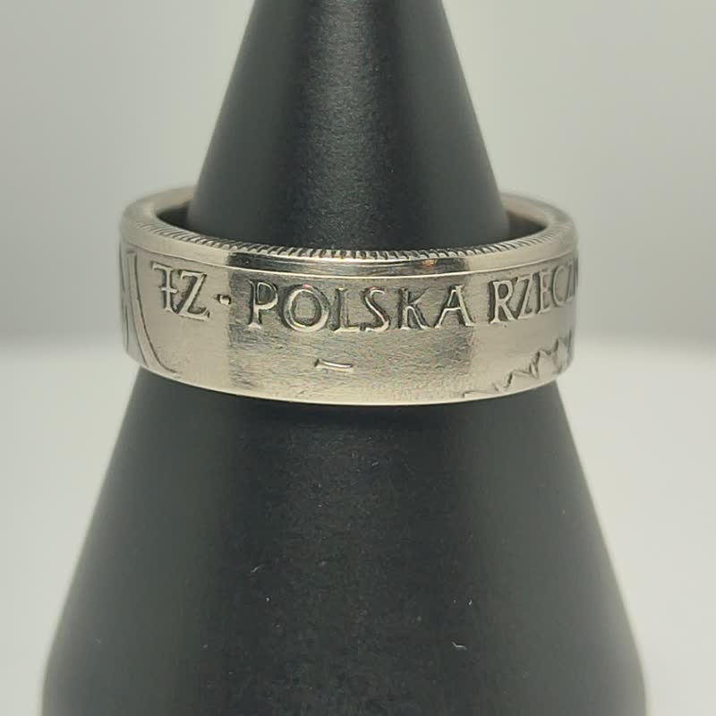 Poland Coin Ring 10 zloty 1975 coin rings for men coin rings for women - แหวนทั่วไป - โลหะ 