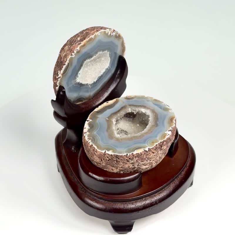 迷你瑪瑙聚寶盆-原皮 1250195 - 擺飾/家飾品 - 水晶 多色