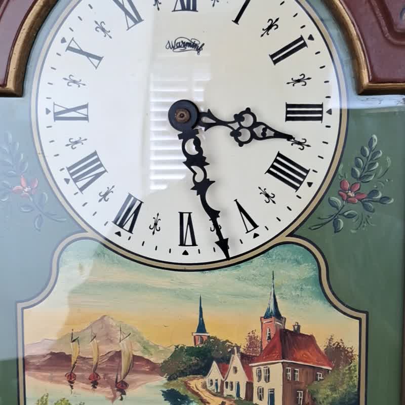 Dutch Wall Warmink Wuba Clock Vintage Antique 8 day (Junghans Era) - 時鐘/鬧鐘 - 木頭 咖啡色