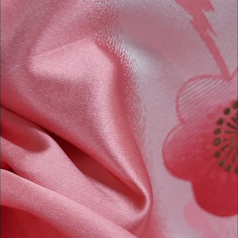 Japanese kimono obi defective fabric clearance/super special price/super fine fabric/clothing material/thick satin fabric - Knitting, Embroidery, Felted Wool & Sewing - Other Materials Pink