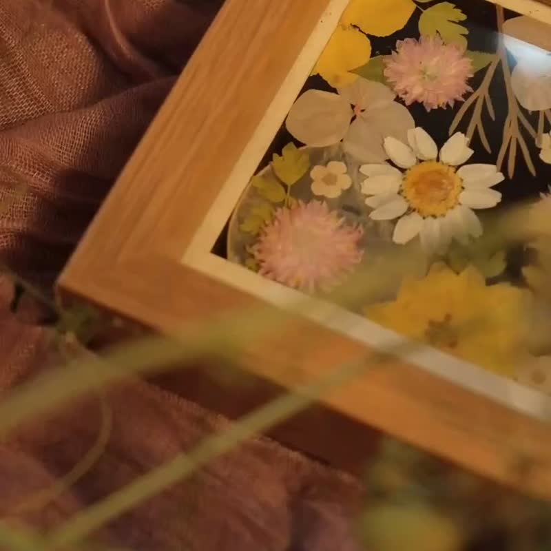 Embossed photo frames/embossed plant illustrations, flower frames, wooden photo frames, ornaments, decorative gifts - กรอบรูป - พืช/ดอกไม้ หลากหลายสี