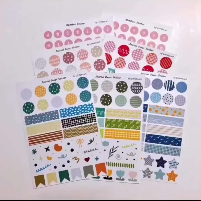 Journal Deco sticker sheet 003 - Stickers - Paper White