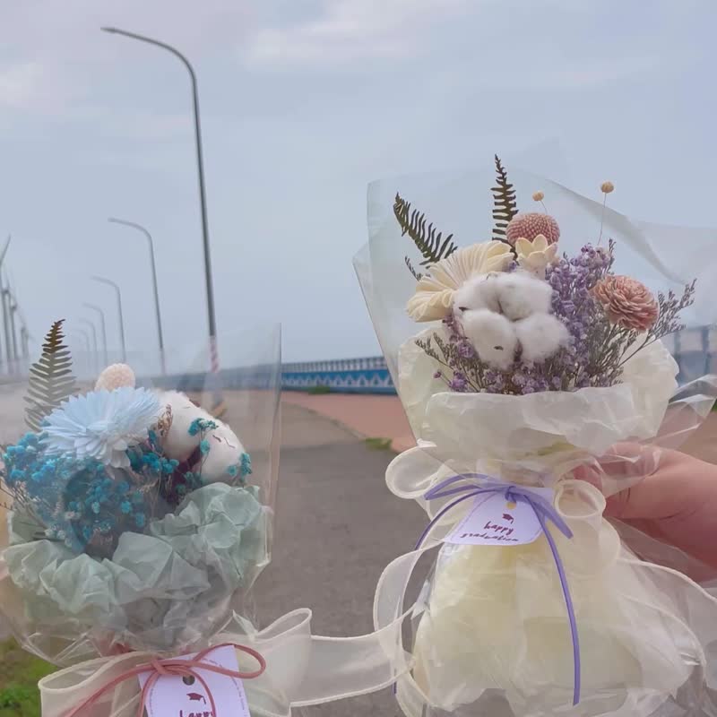 Something for Graduation—Dream Sky x Permanent Dry Flower Bouquet - Dried Flowers & Bouquets - Other Man-Made Fibers 