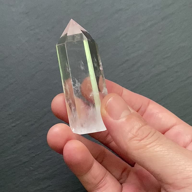 天然小藍針白水晶柱x天然水晶消磁石凈化充電消磁套組 療癒 能量 - 其他 - 水晶 多色