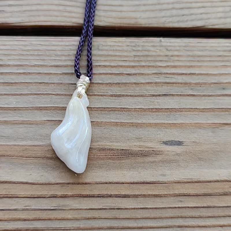 【親翠】天然翡翠 冰微粉仙氣質蓮蓬調整式繩鏈 - 項鍊 - 玉石 多色