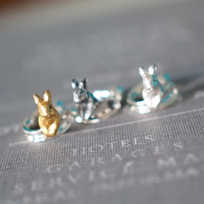 Rabbit ear cuff - ต่างหู - เงินแท้ ขาว