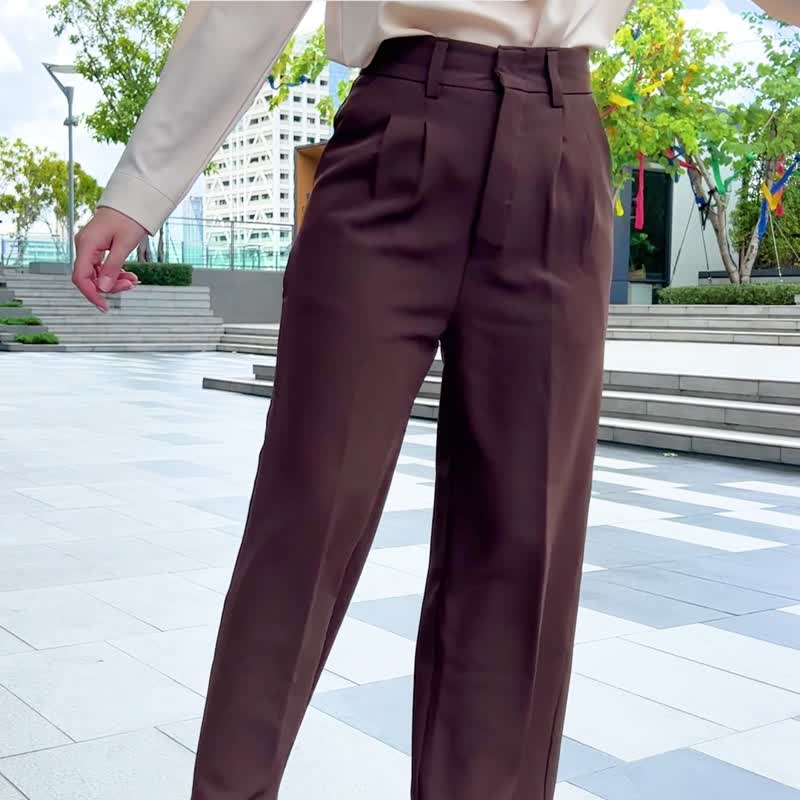 Billie Wide pants in Brown | Best Seller Trousers | Work and Leisure - Women's Pants - Eco-Friendly Materials Brown
