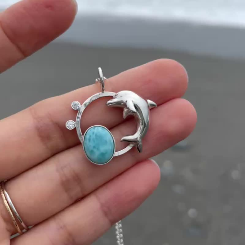 【Blue Ocean- Freedom / Stone Seaweed Sterling Silver Necklace】 - Necklaces - Sterling Silver Silver