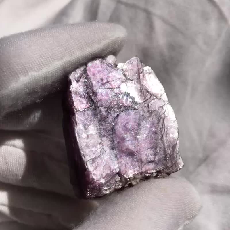 小山型 紫雲母 紫鋰雲母 原石 礦標 擺設 水晶原礦 crystal - 擺飾/家飾品 - 水晶 紫色