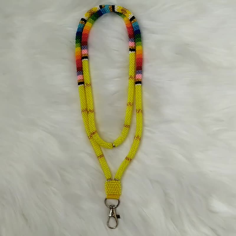 3 Breakaway Spots Beaded Safety Nurse Lanyard Necklace - Native Inspired - เชือก/สายคล้อง - แก้ว 