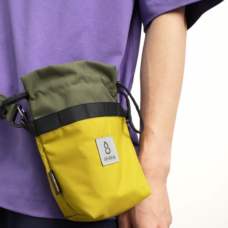 Have tea and go to chichaqu for outdoor sports. Lightweight splicing slung kettl - Messenger Bags & Sling Bags - Other Man-Made Fibers 