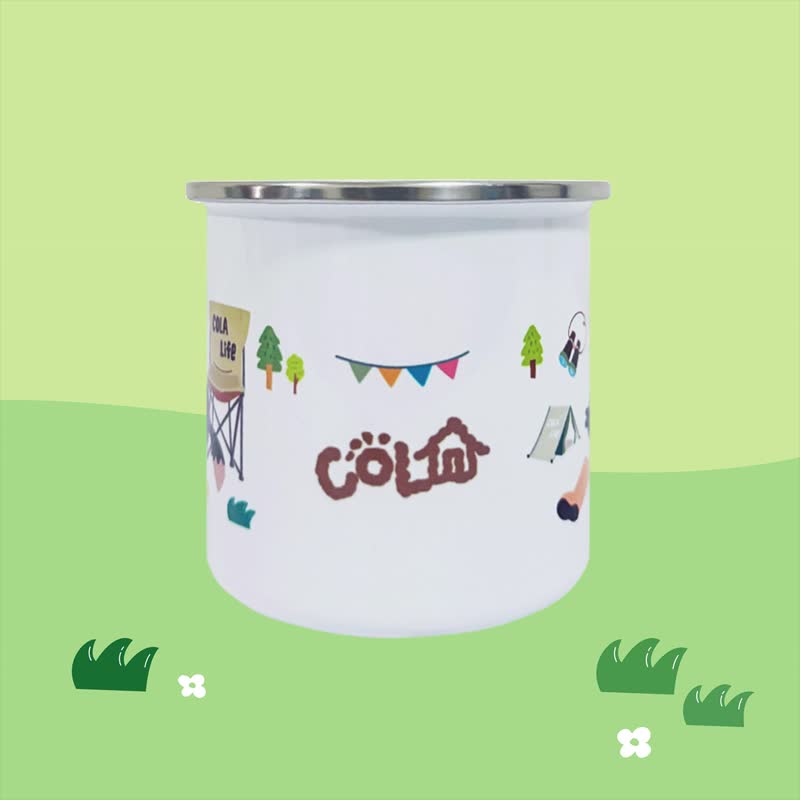 Cola camping series - enamel mug - แก้วมัค/แก้วกาแฟ - โลหะ ขาว