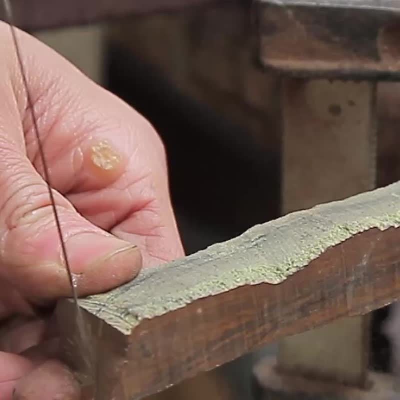 原創新中式高級感酷現代復古風肌理感珍珠綠檀木頭木質曲線發簪子 - 髮夾/髮圈 - 木頭 多色