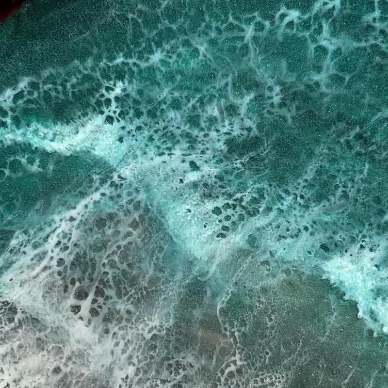 【現貨】深海海洋海浪緋色木盤 - 擺飾/家飾品 - 樹脂 