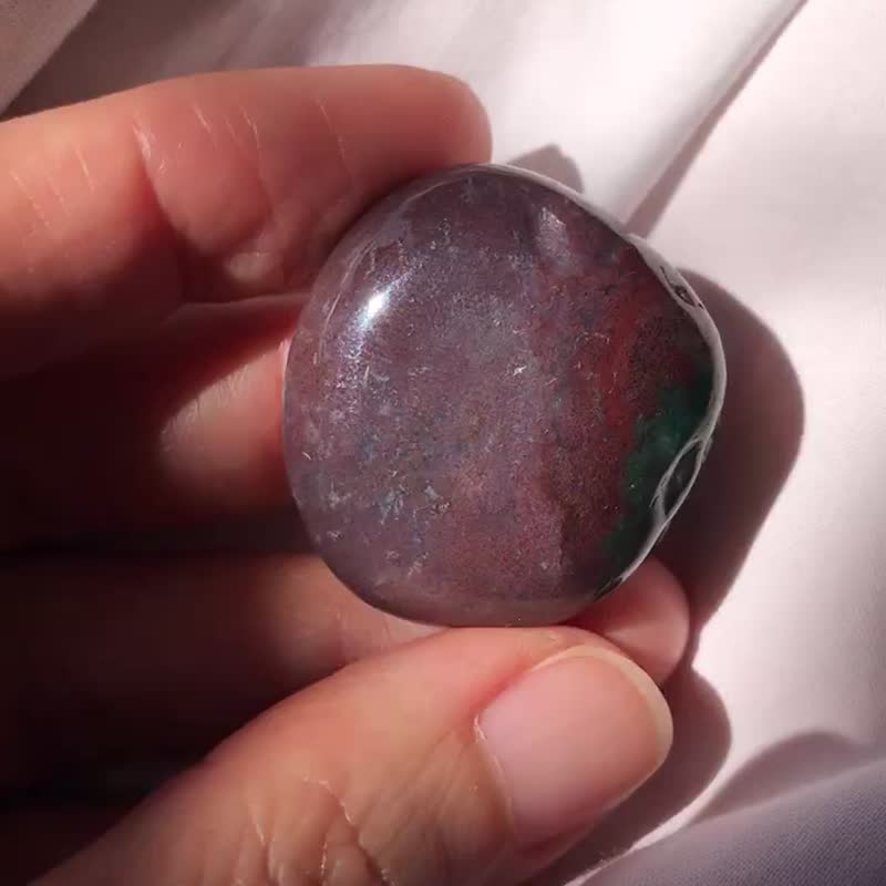 海洋碧玉 小滾石 水晶 天然原石 crystal 擺設 手把玩 手握 Ocean - 擺飾/家飾品 - 水晶 紫色
