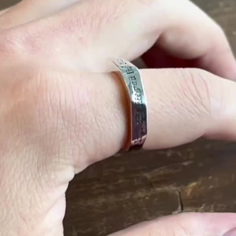英文字/シルバー925/リング/シルバーアクセサリー/送料無料/日本製/fc302 - 戒指 - 純銀 銀色