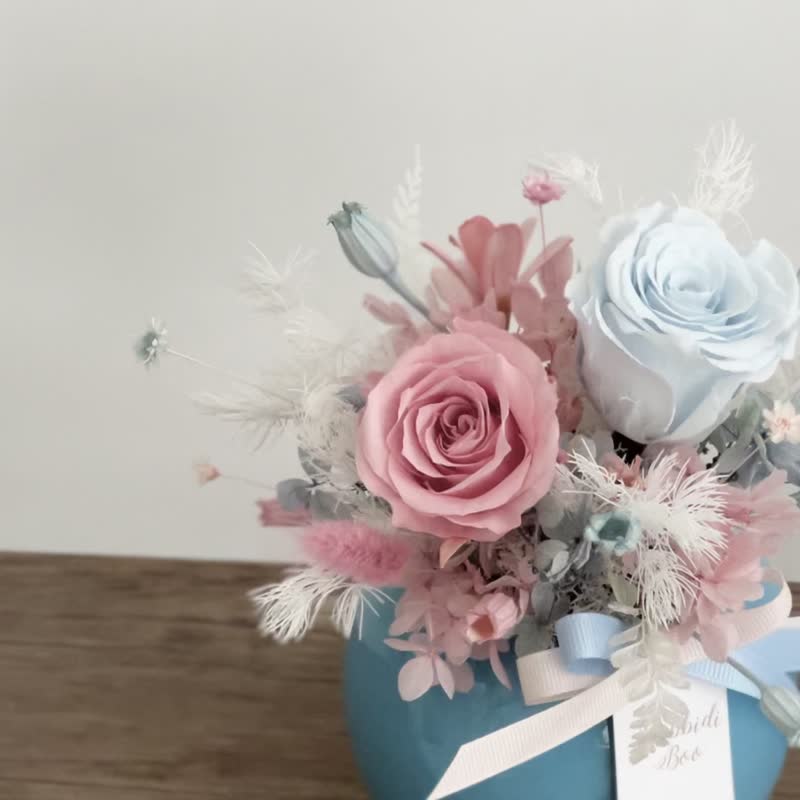 [Eternal Rose Potted Flowers]•Valentine's Day Gift/Birthday Gift/Eternal Flower/Eternal Rose - Dried Flowers & Bouquets - Plants & Flowers Blue