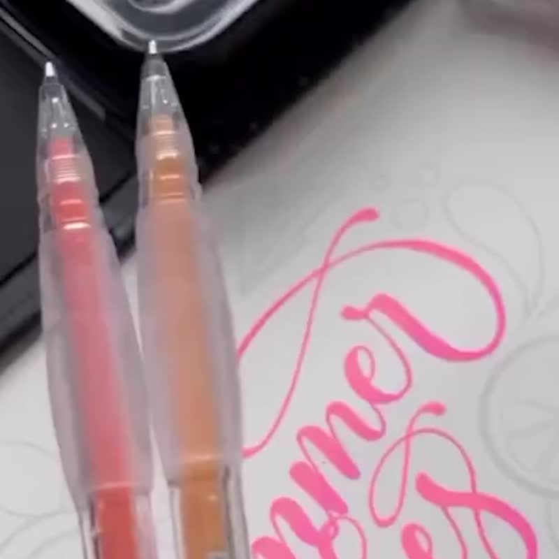 デコジェル ペインター ジェルペン 天の川 天の川 白黒紙に使える10色 - その他のペン - プラスチック 