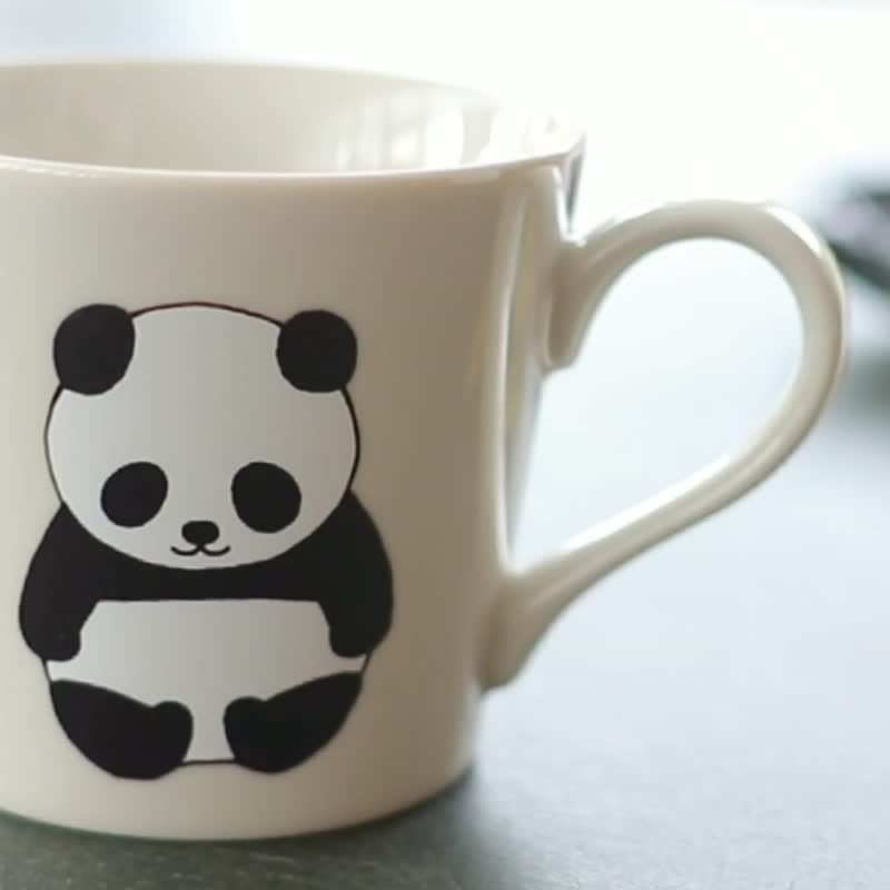 Warm mug panda - Mugs - Pottery White