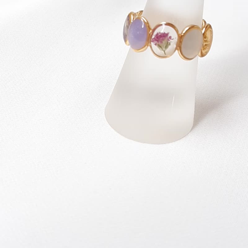 Kasumi pink flower ear cuff ear cuff that can also be used as a ring - แหวนทั่วไป - เรซิน สึชมพู