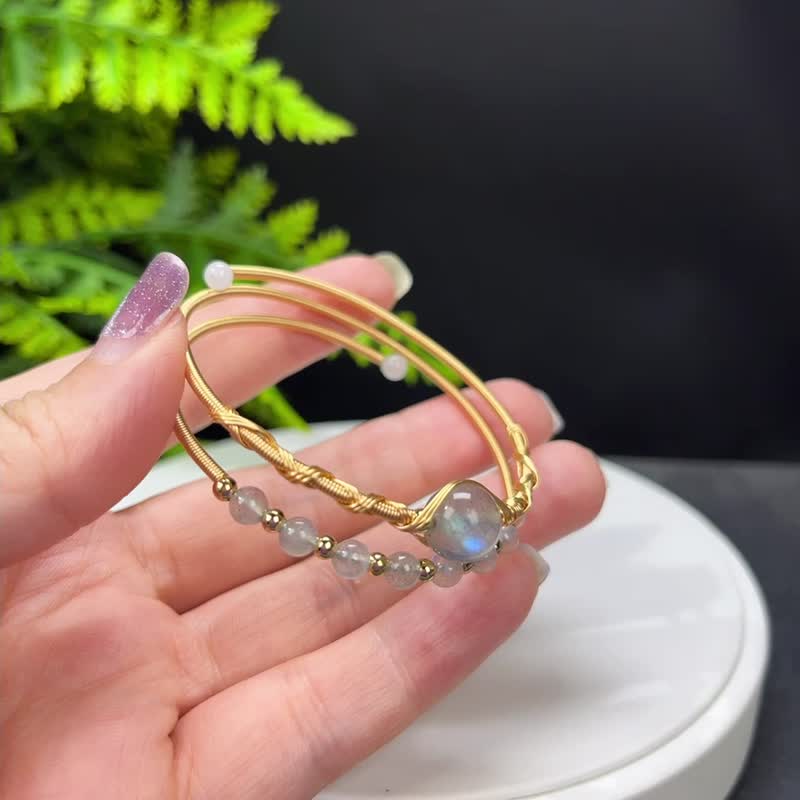 14K plated gold bracelet double layer