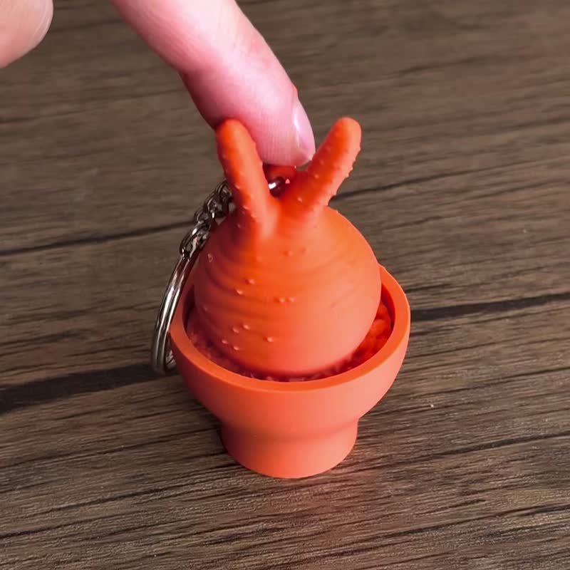 塊根造型按键鎖匙扣 原創設計/3D列印/多肉塊根植物/Clicker/送禮 - 鑰匙圈/鑰匙包 - 塑膠 黑色