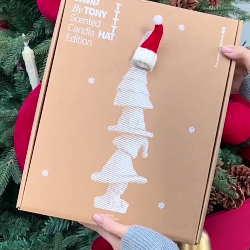 Udoland クリスマスハット重ね重ねアロマキャンドル - キャンドル・燭台 - 蝋 多色