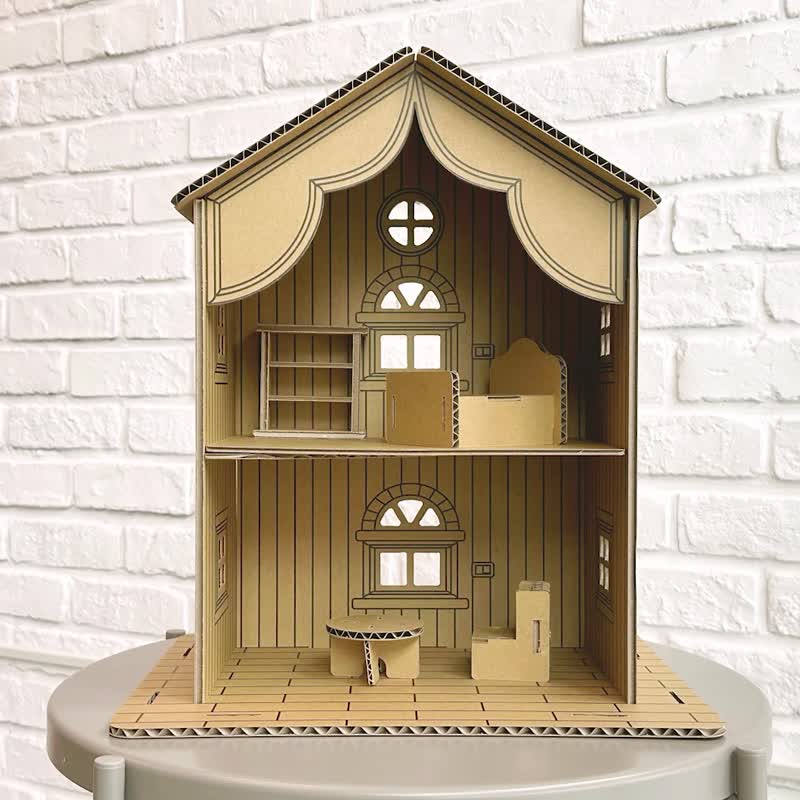 Dream House Three-dimensional Puzzle House Puzzle DIY - Other - Paper Khaki