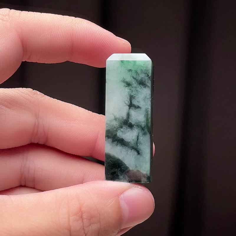 開運印章飄花翡翠印章| 天然緬甸玉翡翠A貨| 送禮瓔珞珠寶盒E.L.
