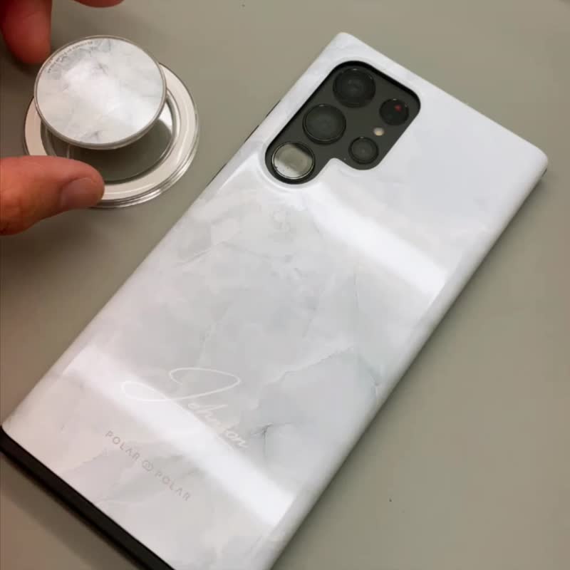 杏色海岸雲石紋 iPhone 16/15/14/13 MagSafe 手機殼 - 手機殼/手機套 - 塑膠 藍色