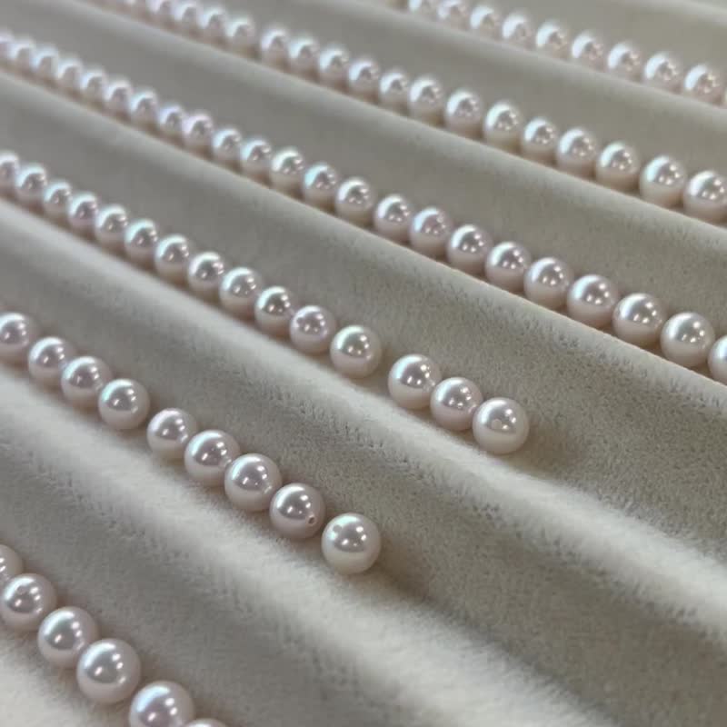 Akoya pearl stud earrings 7mm - ต่างหู - ไข่มุก 