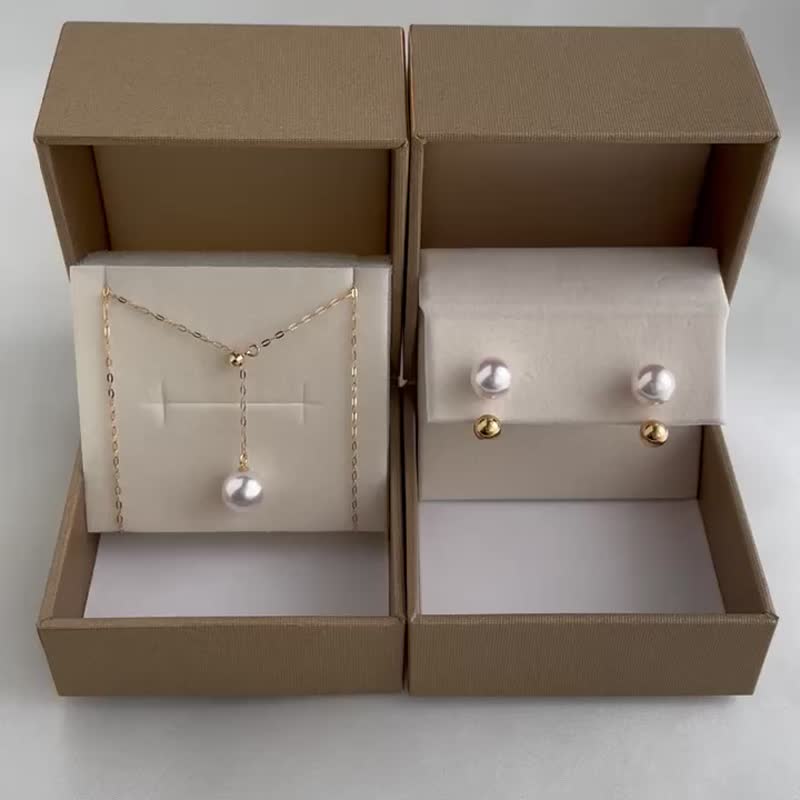 Japanese pearls, made in Japan, Japanese Akoya, Akoya pearl necklace, Y series natural pearls, Japanese akoya pearls, seasonal beads - สร้อยคอ - ไข่มุก ขาว