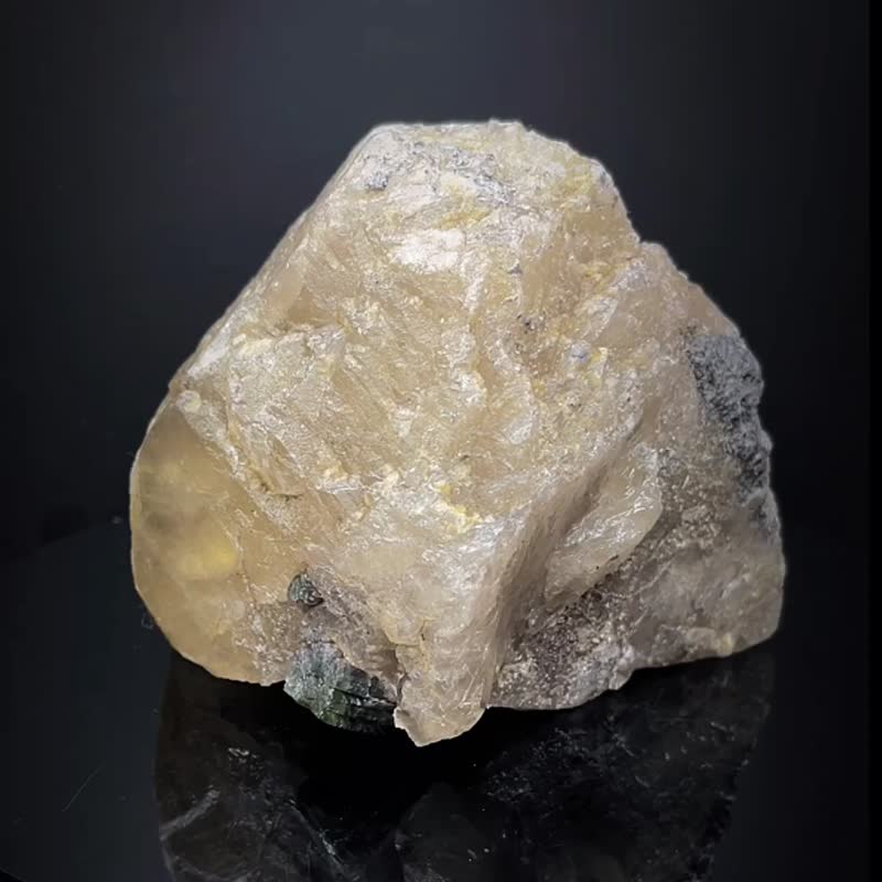 稀有老礦茶水晶共生綠碧璽 超美溶蝕印記 原礦石茶晶 91*115*77MM - 擺飾/家飾品 - 水晶 咖啡色