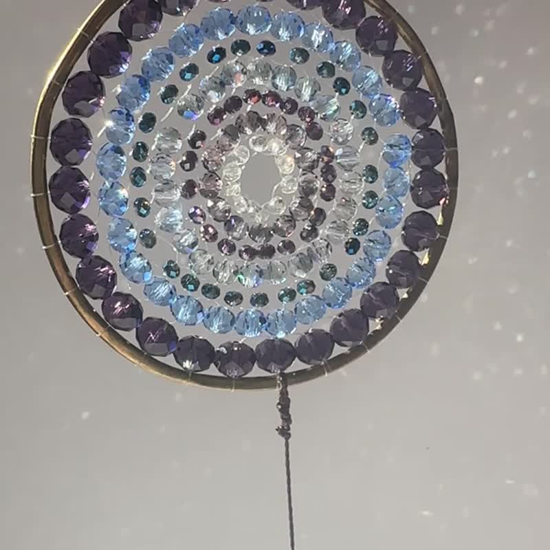 Light Healing Violet skyblue color Mandala Light Suncatcher - อื่นๆ - ทองแดงทองเหลือง สีม่วง