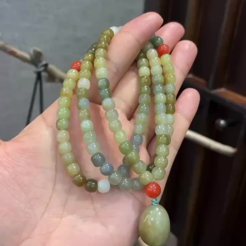 秒殺價 和田玉多寶毛衣鏈   上身簡單大方 - 項鍊 - 玉石 