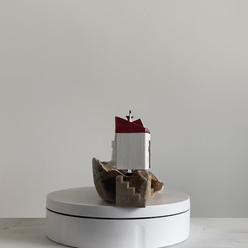 流木インテリア-潮騒とカモメ-W657 - 擺飾/家飾品 - 木頭 